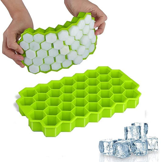 Flexible Silicone Honeycomb Design 37 Cavity Ice Cube Moulds Trays Small Cubes For Whiskey Tray For Fridge